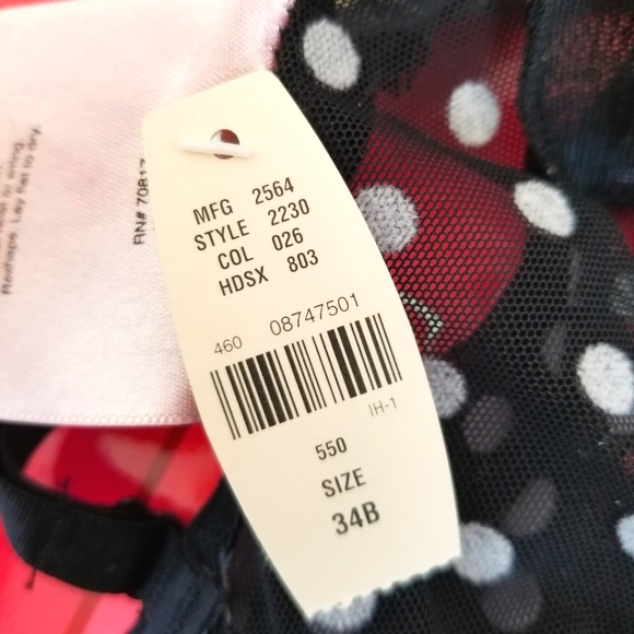 Victoria's Secret Vintage Sexy Little Things Polka Dot Ruffle Mesh Lingerie NWT - Picture 4 of 14